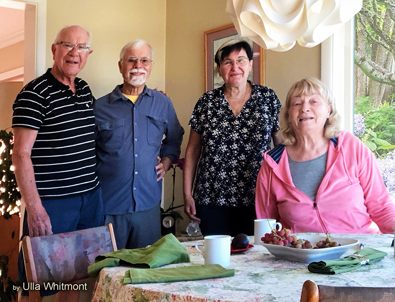 Photo of Ulla Whitmont, husband, and two Israeli Servas visitors