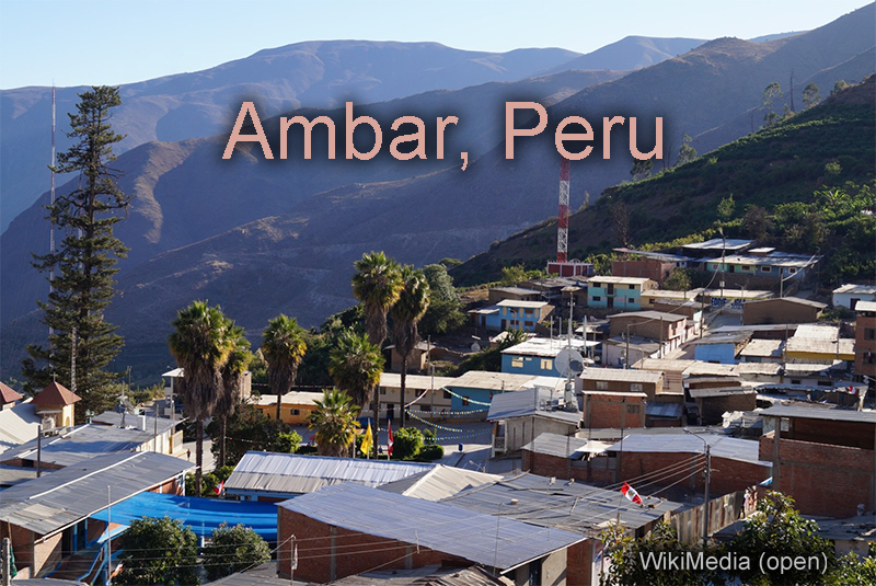photo of the Peruvian village of Ambar, nestled in the Andes